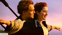 Jack and Rose standing in the wind in Titanic
