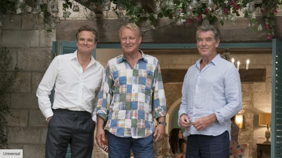 Colin Firth, Stellan Skarsgård, and Pierce Brosnan in Mamma Mia!