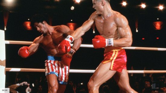 How to watch the Rocky movies in order: Sylvester Stallone as Rocky Balboa and Dolph Lundgren as Ivan Drago in Rocky 4
