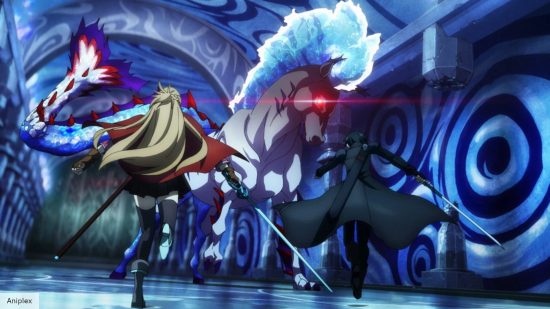 Sword Art Online Progressive 3 release date: Asuna and Kirito fighting a monster 