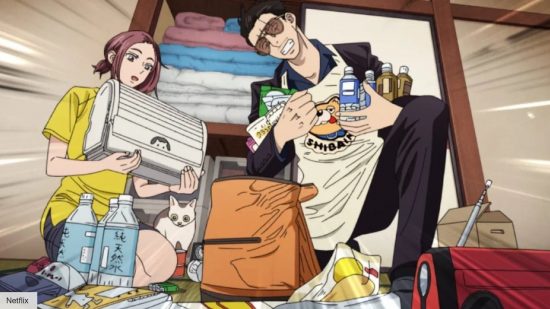 The Way of the Househusband season 3 release: Tatsu and Miku panicking over clutter in their home 