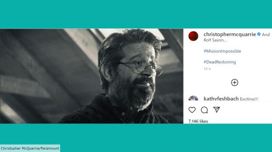 Christopher McQuarrie's Rolf Saxon Instagram post