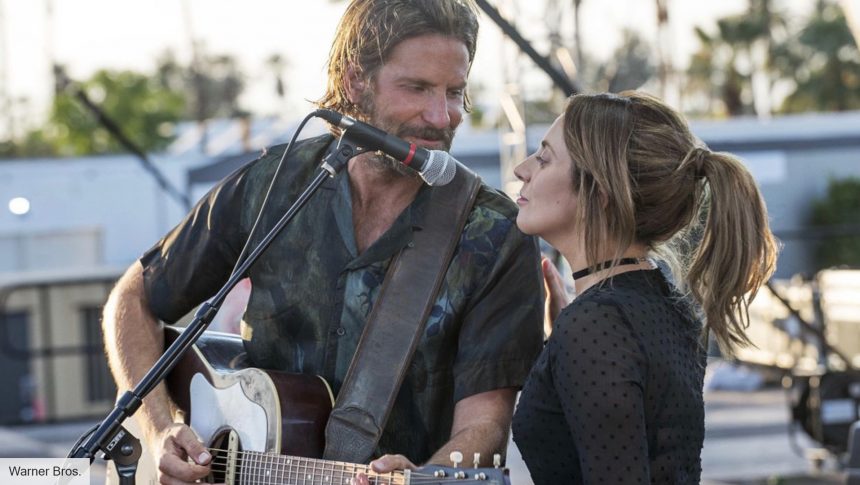 Bradley Cooper and Lady Gaga as Jack and Ally in A Star is Born