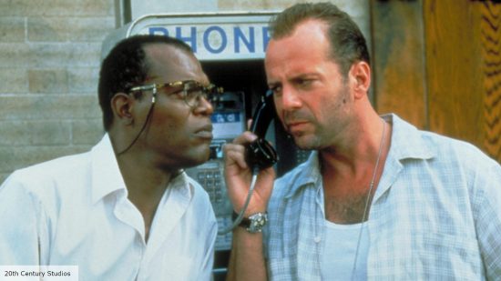 Bruce Willis and Samuel L Jackson lead the Die Hard cast in action movie Die Hard 3