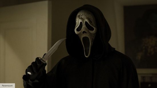 Ghostface brandishes a knife in Scream 6
