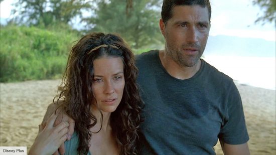 Evangeline Lilly and Matthew Fox as Kate and Jack in Lost
