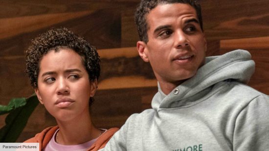 Scream 6 Easter eggs: Jasmin Savoy Brown and Mason Gooding as Mindy and Chad in Scream 6