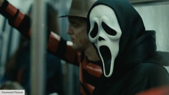 Scream 6 killers: Ghostface on a train in New York City