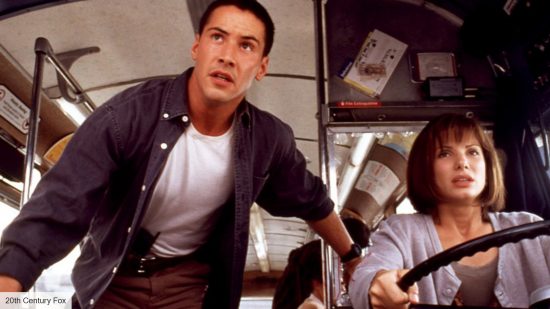 Best action movies: Keanu Reeves and Sandra Bullock as Jack and Annie in Speed