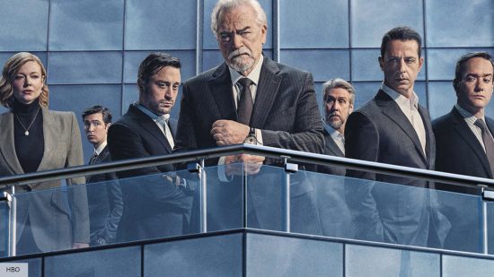 Succession season 4 episode 1 review: The Roy family standing on a balcony of a high-rise building