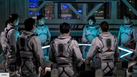 The Silent Sea season 2 release date: a crew on the moon discussing plans