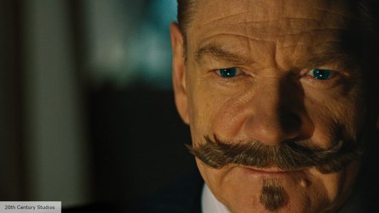 Hercules Poirot (Kenneth Branagh) looks worried in A Haunting In Venice