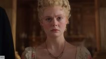 Elle Fanning in the great cast as Catherine the graet