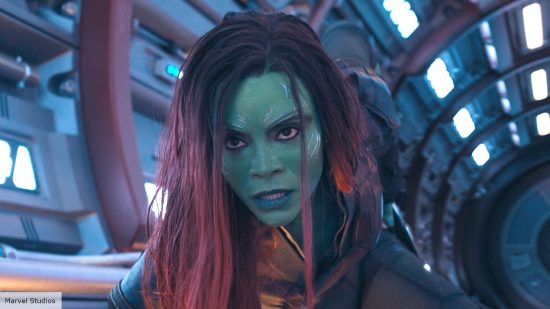 Zoe Saldana is back in the Guardians of the Galaxy cast as Gamora in Guardians of the Galaxy Vol 3