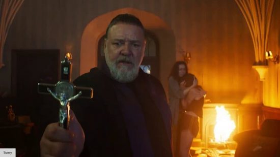 Is The Pope's Exorcist streaming?: Russell Crowe as Father Gabriel Amorth