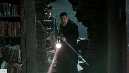 Is The Pope's Exorcist streaming?: Russell Crowe as Father Gabriel Amorth