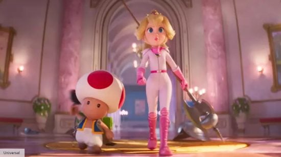 Princess Peach and Toad in the Super Mario Bros movie