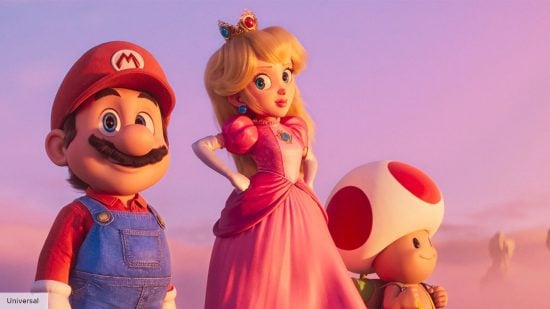Mario, Toad, and Princess Peach in The Super Mario Bros movie