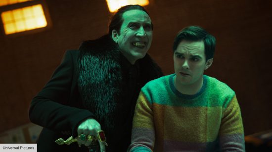 Renfield review: Nicolas Cage and Nicholas Hoult as Dracula and Renfield in Renfield
