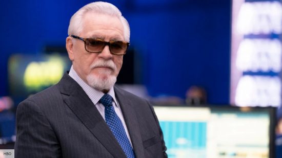 Succession Stakhanovite: Logan Roy wearing sunglasses in ATN's office in Succession season 4
