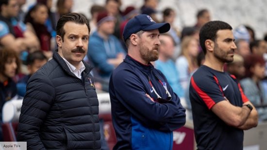 Ted, Coach Beard, and Roy Kent in Ted Lasso season 3