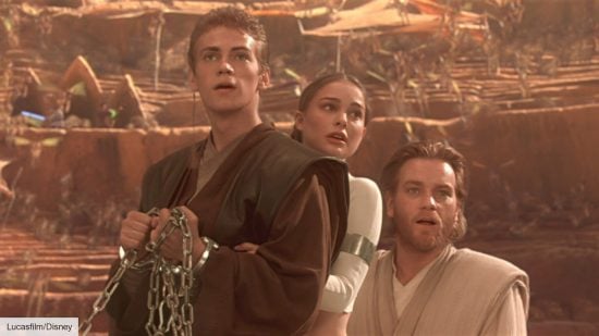Star Wars movies in order: Hayden Christensen, Natalie Portman, and Ewan McGregor in Attack of the Clones