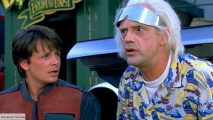 Michael J Fox and Christopher Lloyd in Back to the Future