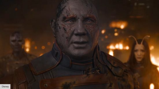 Dave Bautista as Drax in Guardians of the Galaxy Vol 3