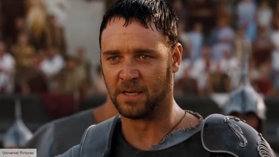 Russell Crowe as Maximus in the best scene from Gladiator