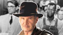 Harrison Ford as Indiana Jones over To Kill A Mockingbird