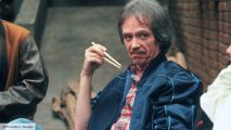 John Carpenter on the set of Big Trouble in Little China
