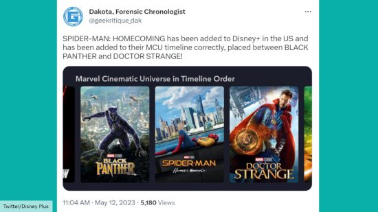 Spider-Man Homecoming in the MCU timeline on Disney Plus