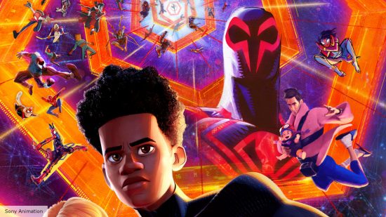Miles Morales looks moody on the Across the Spider-Verse poster
