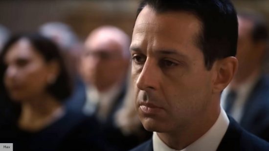 Succession season 5 release date: Kendall Roy in Succession season 4 episode 9 at Logan's funeral