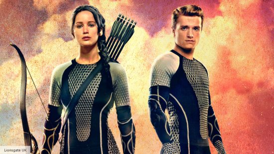The Hunger Games cast and characters: Jennifer Lawrence as Katniss Everdeen and Josh hutcherson as Peeta Mellark