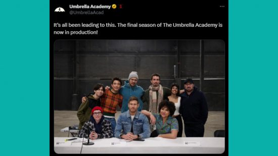 The Umbrella Academy season 4 production tweet