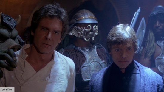 Han Solo and Luke Skywalker in Return of the Jedi