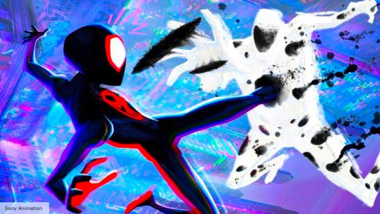 Miles Morales battles The Spot in Across the Spider-Verse