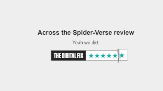 A joke Acoss the Spider-Verse review score 