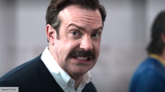 Ted Lasso (Jason Sudeikis) wincing
