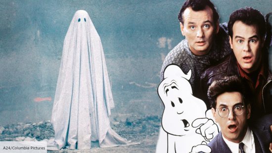 Best ghost movies: the ghost from A Ghost Story and the Ghostbusters cast