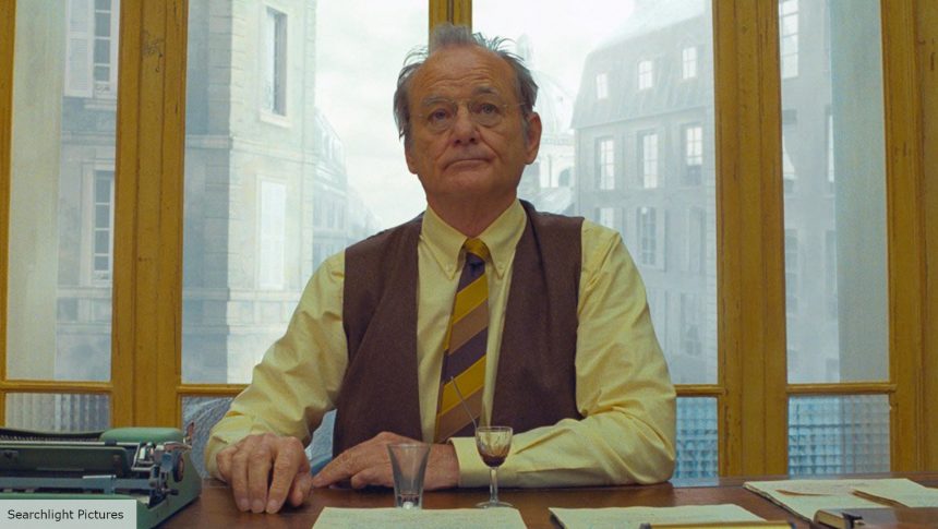 Bill Murray in the Wes Anderson movie The French Dispatch