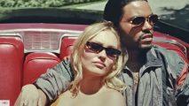 lily rose depp and the weeknd by a car in the idol