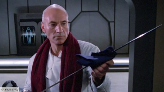 Patrick Stewart as captain picard on TNG