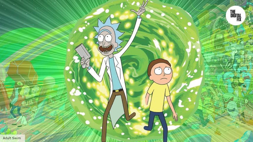 Rick and Morty season 7 release date: Rik and Morty walk through a glowing portal