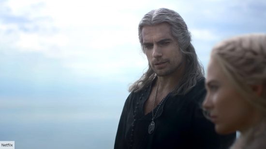 Henry Cavill and Freya Allan in The Witcher season 3