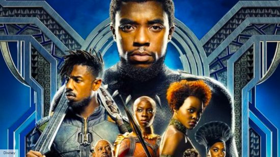 Best Black Panther characters: a close of on the poster for the 2018 marvel movie Black Panther