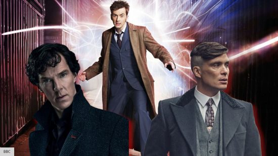 Benedict Cumberbatch, David Tennant, and Cillian Murphy in Sherlock, Doctor Who, and Peaky Blinders
