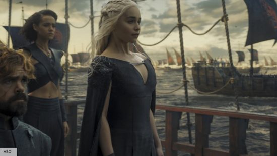 Game of Thrones' Daenerys Targaryen (Emelia Clarke) sails to Westeros