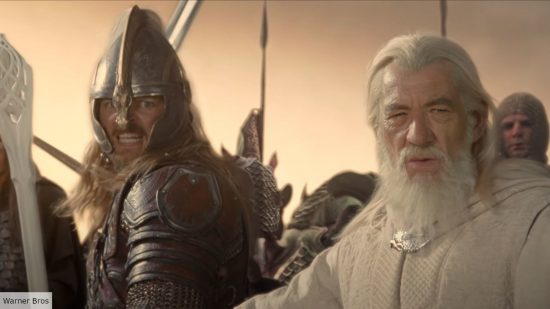 Karl Urban and Ian McKellen as Eomer and Gandalf in Lord of the Rings